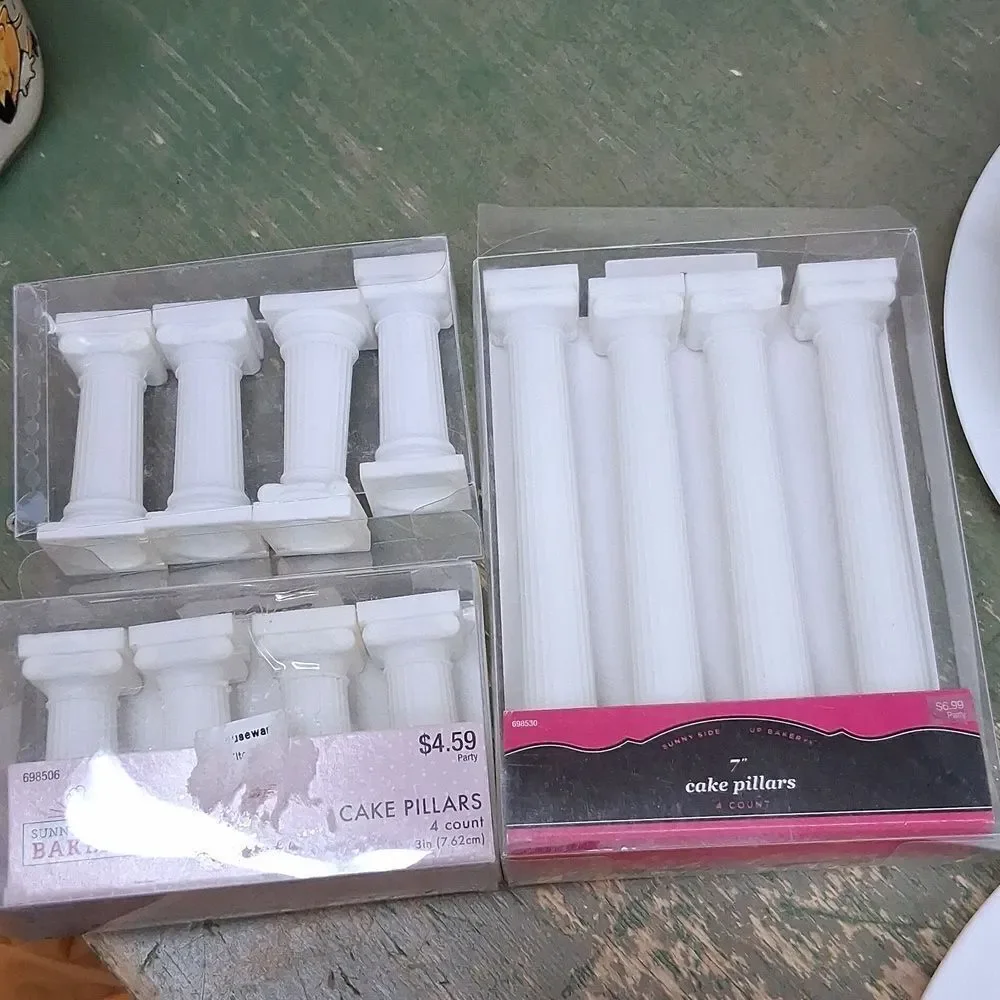 Bundle‎ Cake separator plates, pillars, pans  for Weddings, & special events